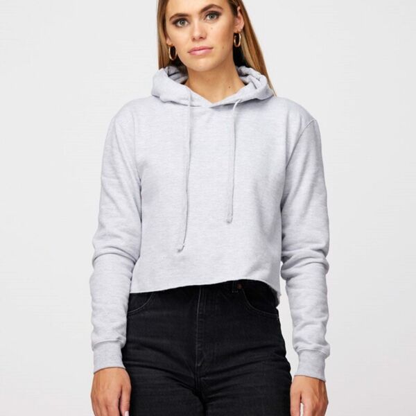 Women's Crop Fleece Hooded Sweatshirt Thumbnail