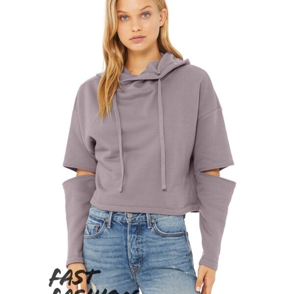 FWD Fashion Women's Cut Out Fleece Hoodie Thumbnail