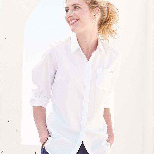 Women's New England Solid Oxford Shirt Thumbnail