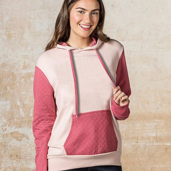 Women's Cloud Fleece Quilted Hooded Sweatshirt Thumbnail