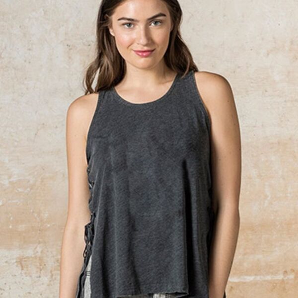 Women's Side Lace Tank Top Thumbnail