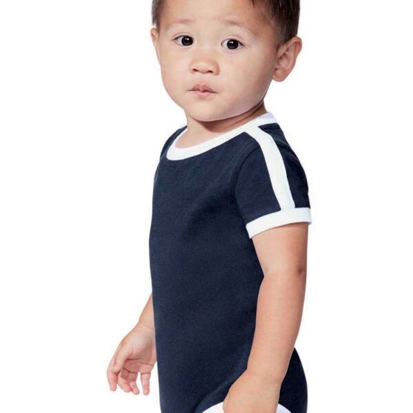 Infant Retro Ringer Fine Jersey Bodysuit Thumbnail